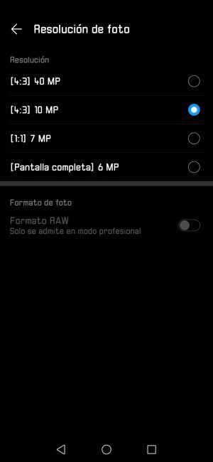 Resolución vídeo Huawei P30