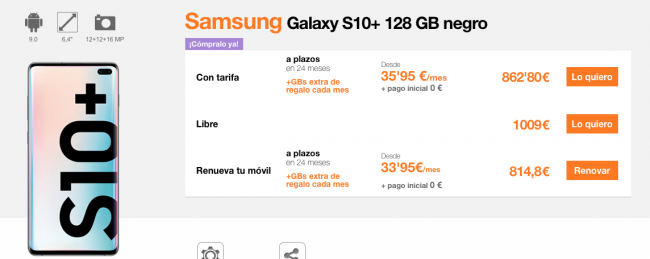 Galaxy S10 Plus orange