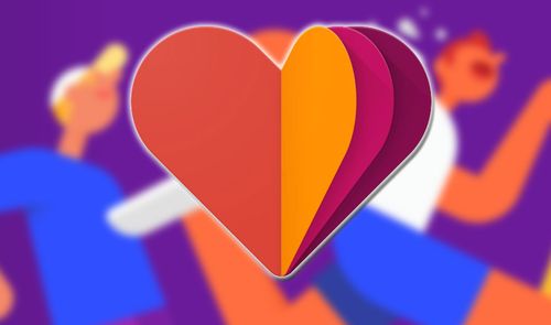 Logotipo de Google Fit con fondo de deporte
