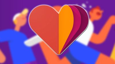 Logotipo de Google Fit con fondo de deporte