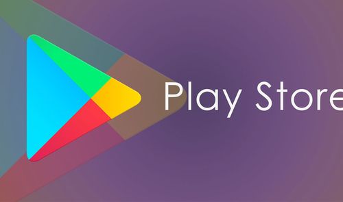Logotipo Play Store con fondo morado