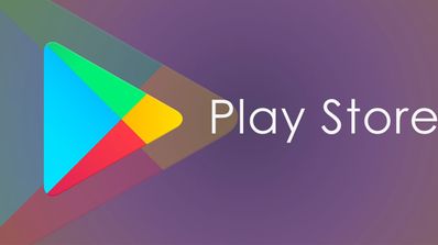 Logotipo Play Store con fondo morado