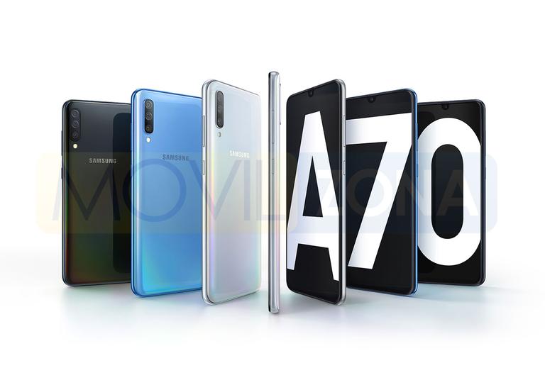 Samsung Galaxy A70 gama de colores