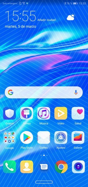 Escritorio del Huawei Y9 2019
