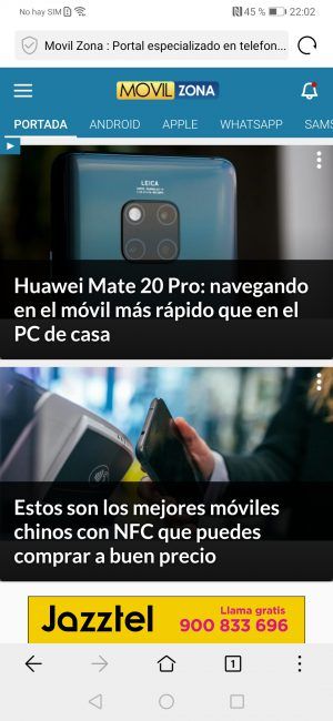 Navegador Huawei en el Huawei P30