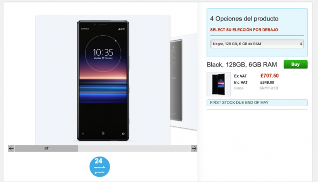 precio xperia 1
