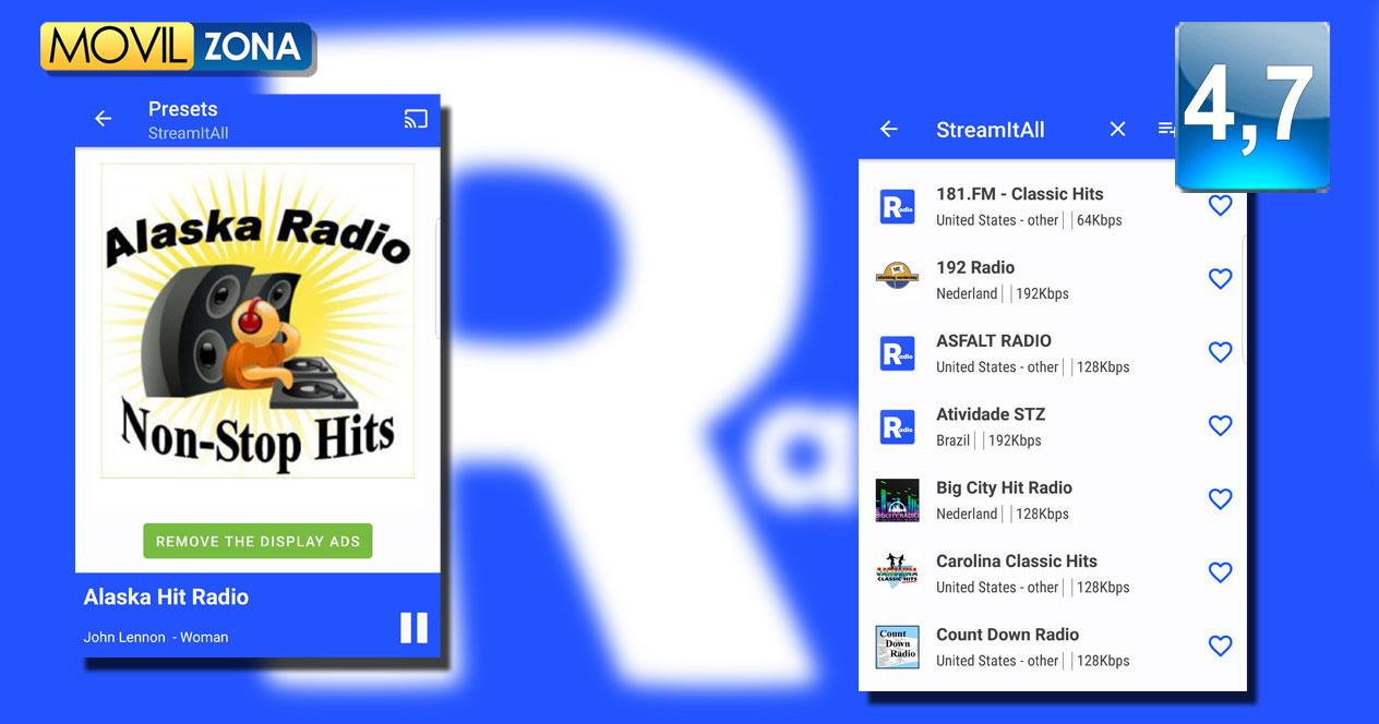 StreamItAll Radio: características de uso esta aplicación