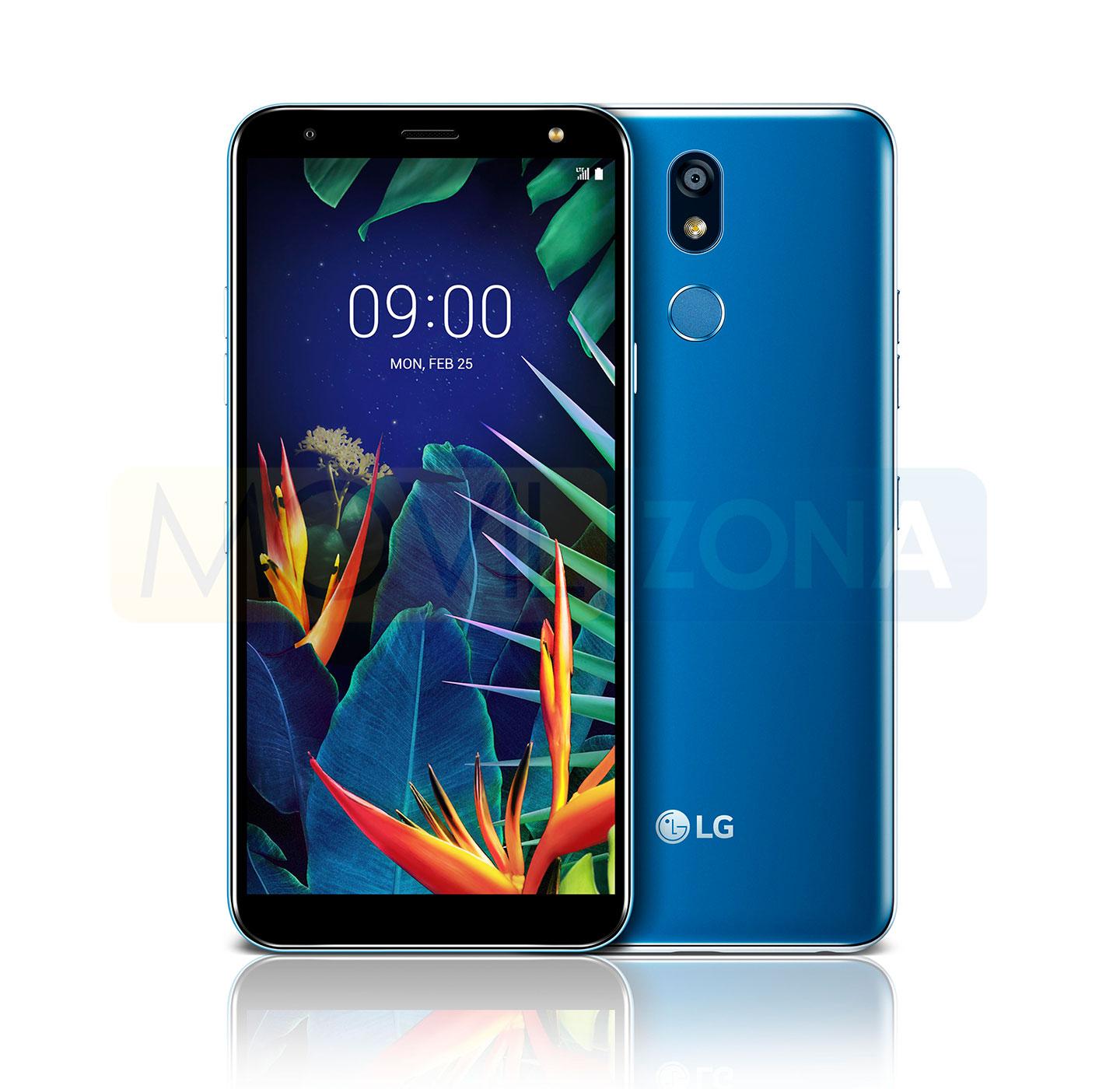LG K40 negro y azul