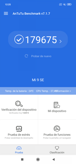 Resultado antutu Xiaomi Mi 9 SE