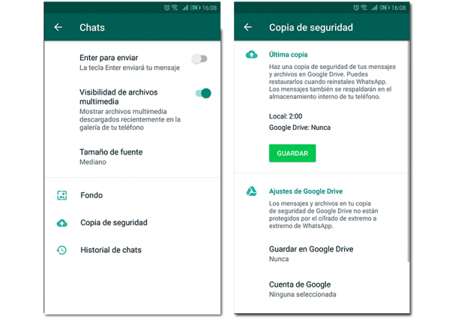 pantallazos Whatsapp