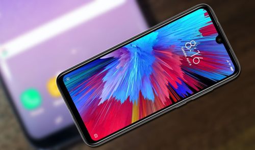Xiaomi Redmi Note 7 con fondo de teléfono
