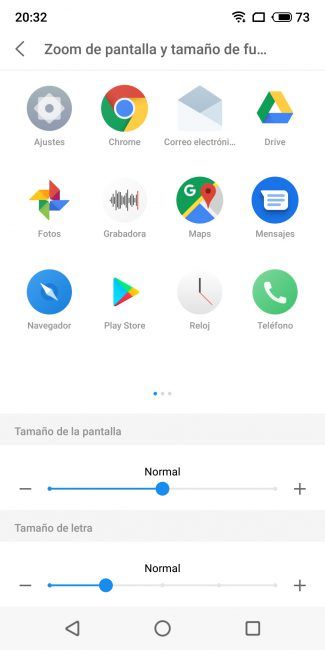Tamaño iconos Meizu 16th