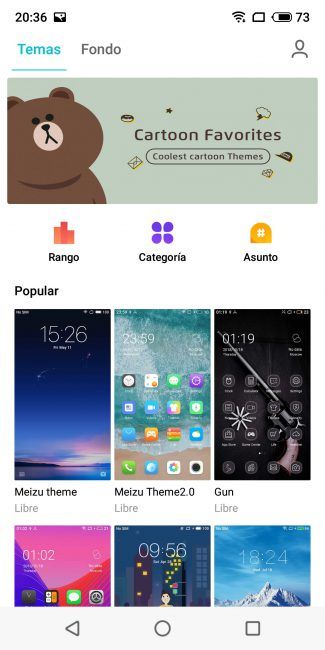 Temas del Meizu 16th