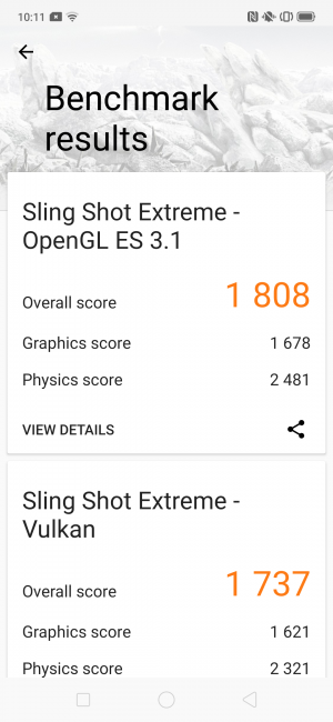 Resultado 3D mark Oppo Reno