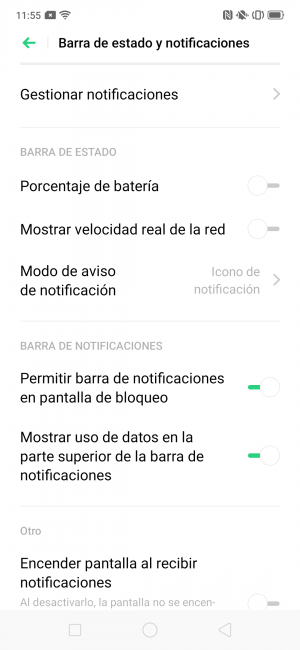 Notificaciones Oppo Reno