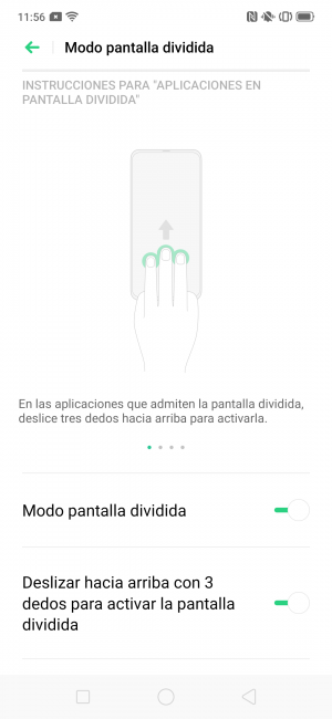 Gestos en el Oppo Reno