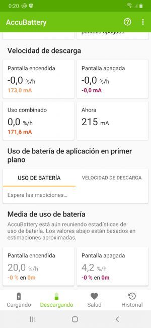 Consumos con el Samsung Galaxy A50