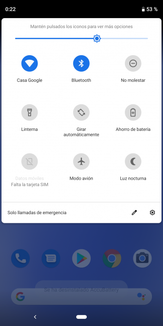 Accesos rápidos del Google Pixel 3a XL