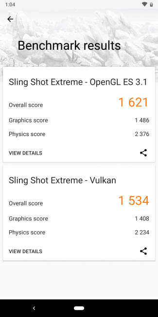 Resultado 3D Mark con el Google Pixel 3a XL