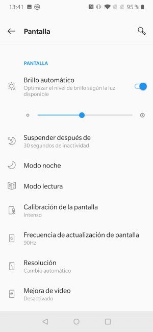 Opciones pantalla OnePlus 7 Pro