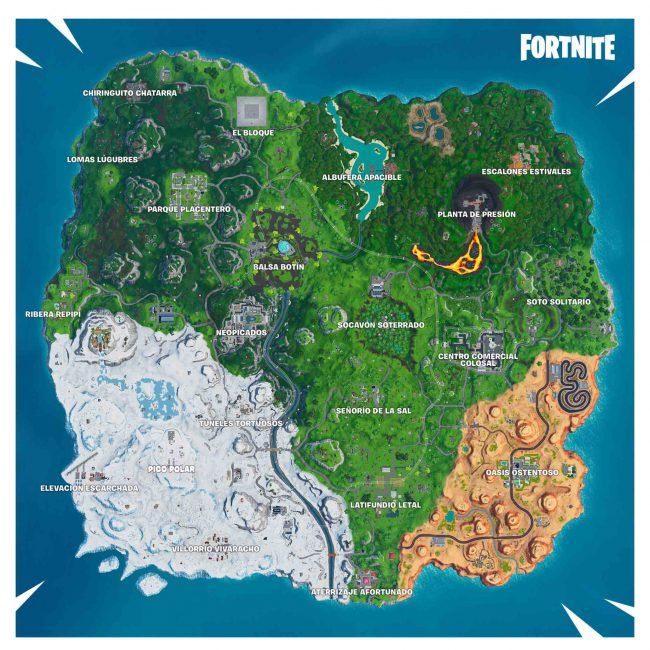 mapa fortnite temporada 9