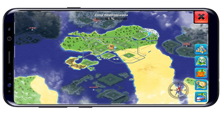 Mapa global en Megapolis