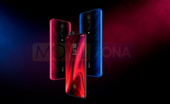 Xiaomi Redmi K20 azul y rojo