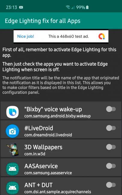 Samsung Edge Lighting