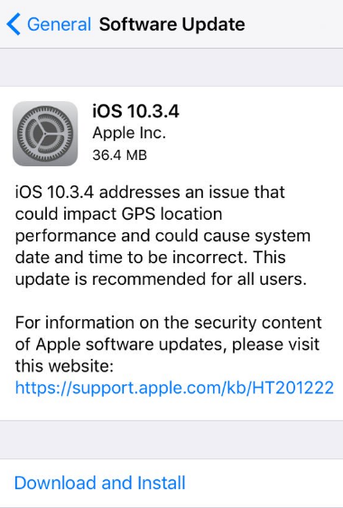Apple GPS actualización