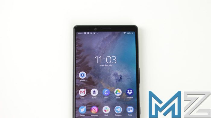 Marcos superior del Sony Xperia 1