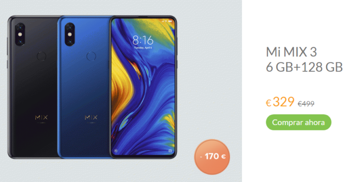 Mi Mix 3 con descuento