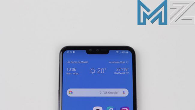 Notch del LG V50 ThinQ 5G