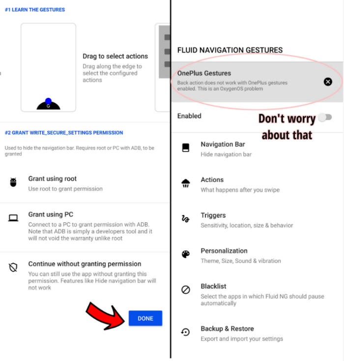 OnePlus 7 Pro gestos