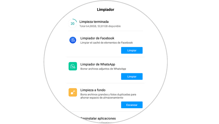 Redmi 6A limpiador