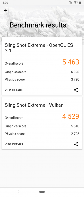 Resultado 3D mark Sony Xperia 1