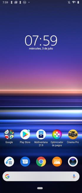 Escritorio del Sony Xperia 1