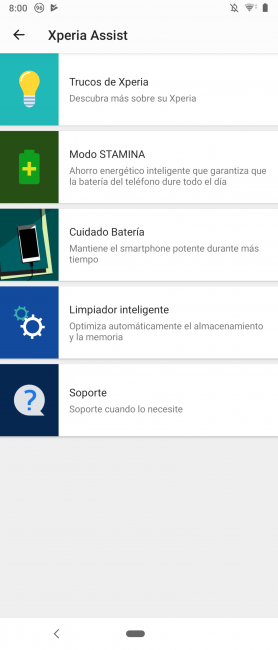 Asistente integrado Sony Xperia 1