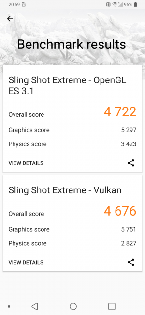 Resultado 3D Mark LG V50 ThinQ 5G