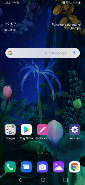 Escritorio del LG V50 ThinQ 5G