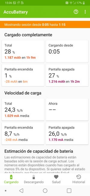 Autonomía del LG V50 ThinQ 5G