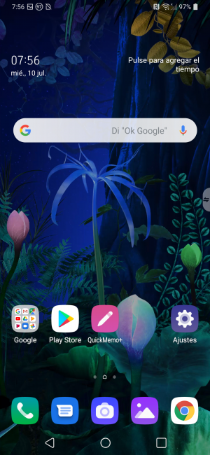 Panel uso LG V50 ThinQ 5G