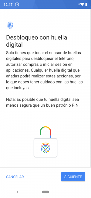 Uso huellas Xiaomi Mi A3