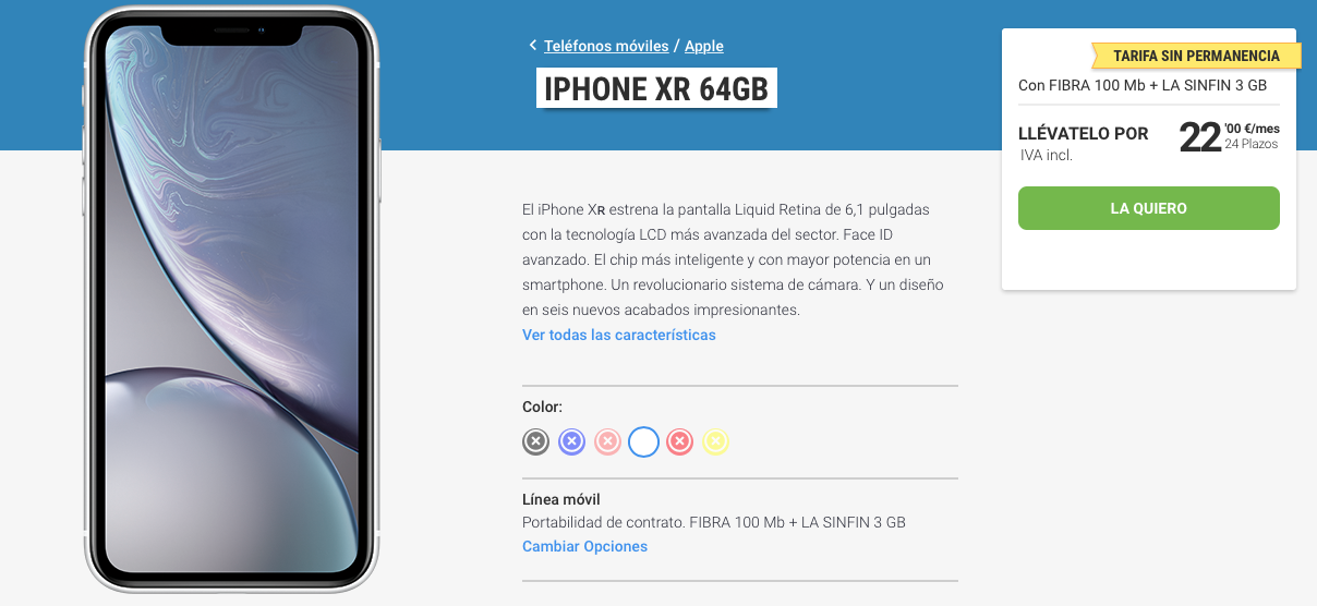 iphone xr yoigo