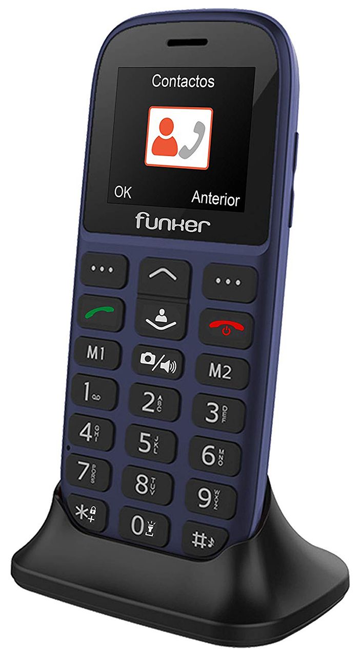 Móvil Funker C65 en su base de carga