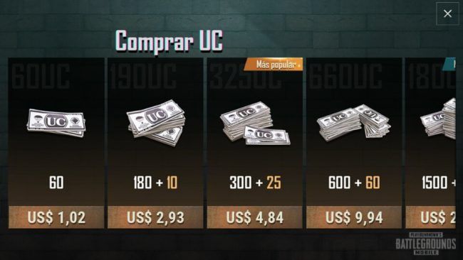 pubg mobile compras