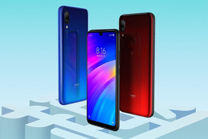 frontal y trasera del Redmi 7