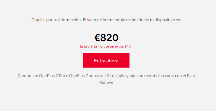 tasacion OnePlus iPhone XS Max