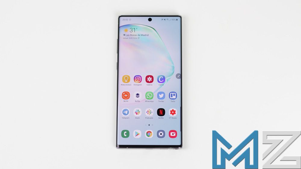 Imagen frontal del Samsung Galaxy Note 10 Plus