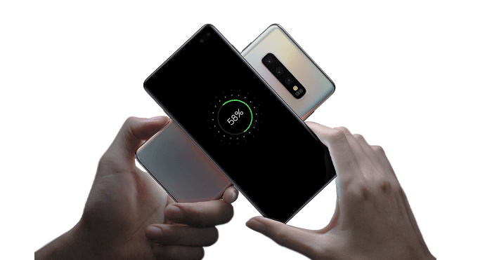 Galaxy S10 compartiendo batería