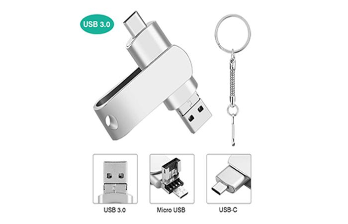Memoria USB 64 GB, Moreslan 3 en 1